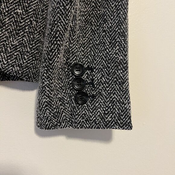 Talbots Herringbone Tweed Two Button Blazer in Gray NEW Size XL Classic Career - Picture 7 of 9
